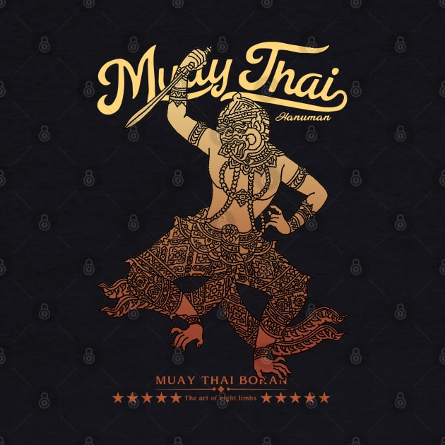 Muay Thai Sak Yant Hanuman Tattoo by KewaleeTee